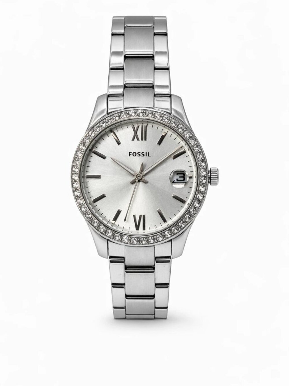 Fossil Scarlette ES4317 Women's Silver Crystal Watch 32mm